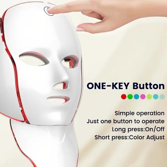 LED Light Face Mask with One-Key Button - Picture 2 of 7